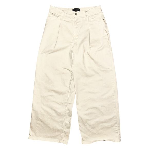 Banana Republic High-Rise Wide Leg Cream Jeans Size 8 29X30 - Picture 1 of 7